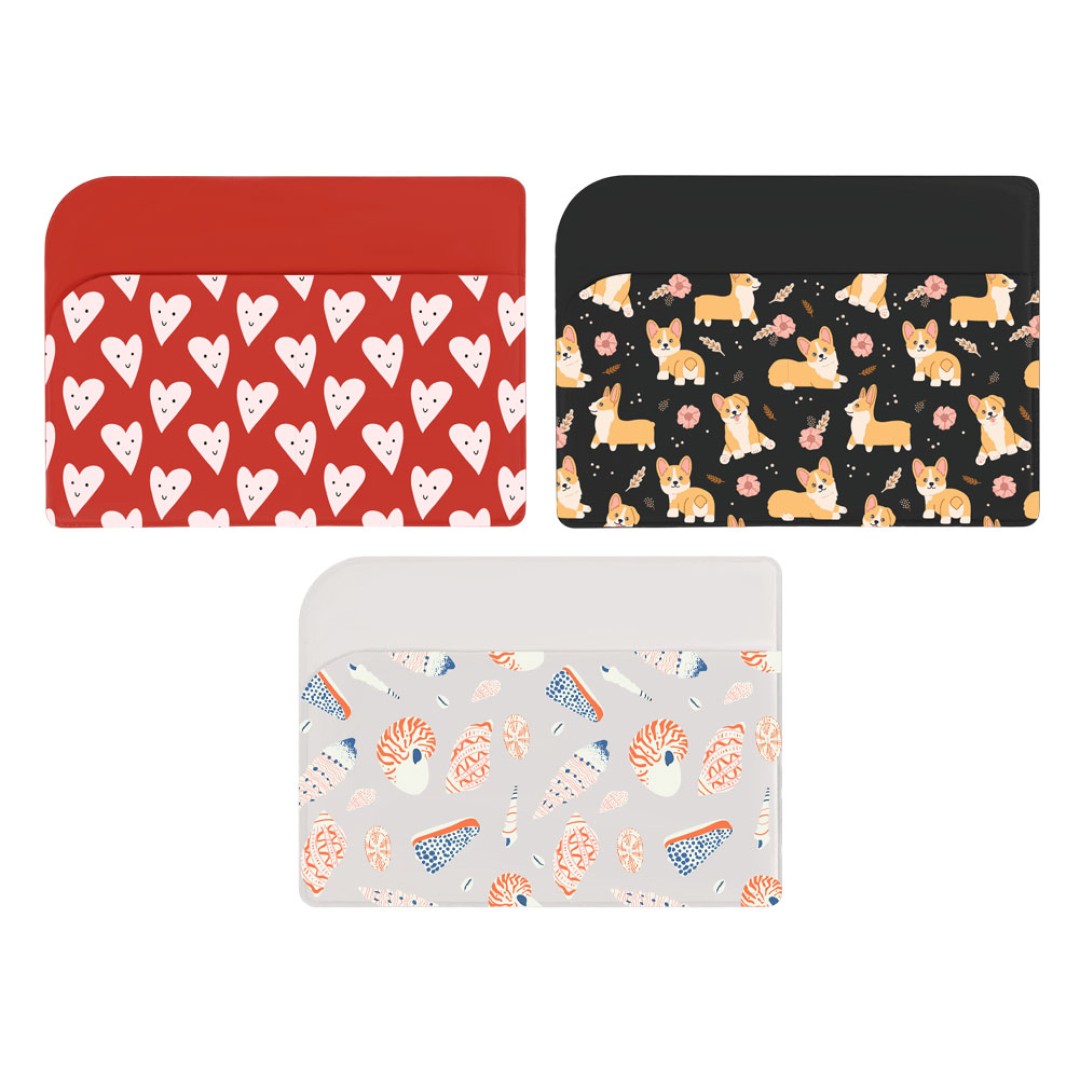 Картхолдер для 3-х карт с возможностью полноцветной  УФ-печати, софт-тач