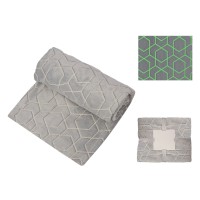 Светящийся в темноте плед Lattice серый (Р)