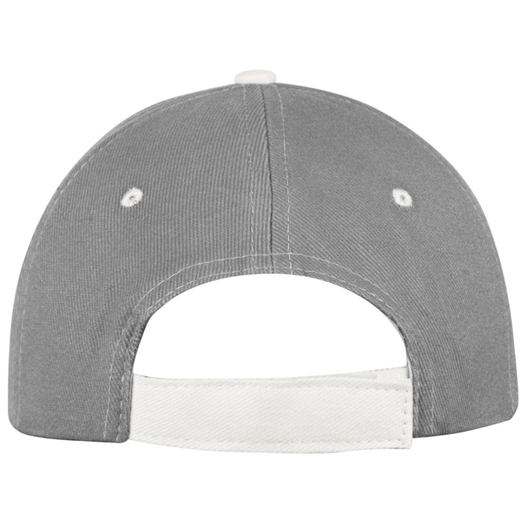 Бейсболка "New Castle" 6-ти панельная, серый/белый