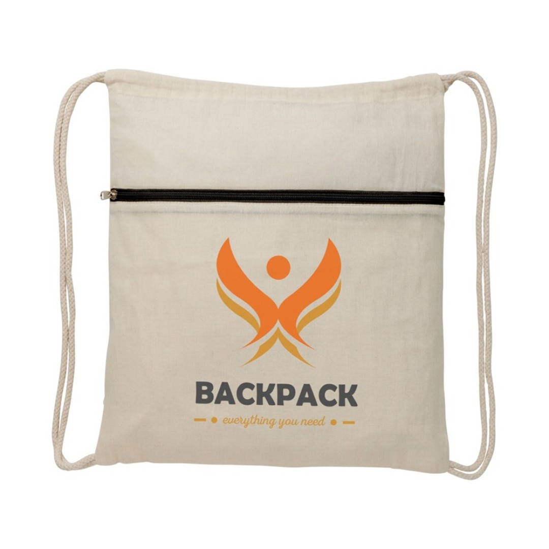 Рюкзак Oregon на молнии с кулиской, натуральный/черный