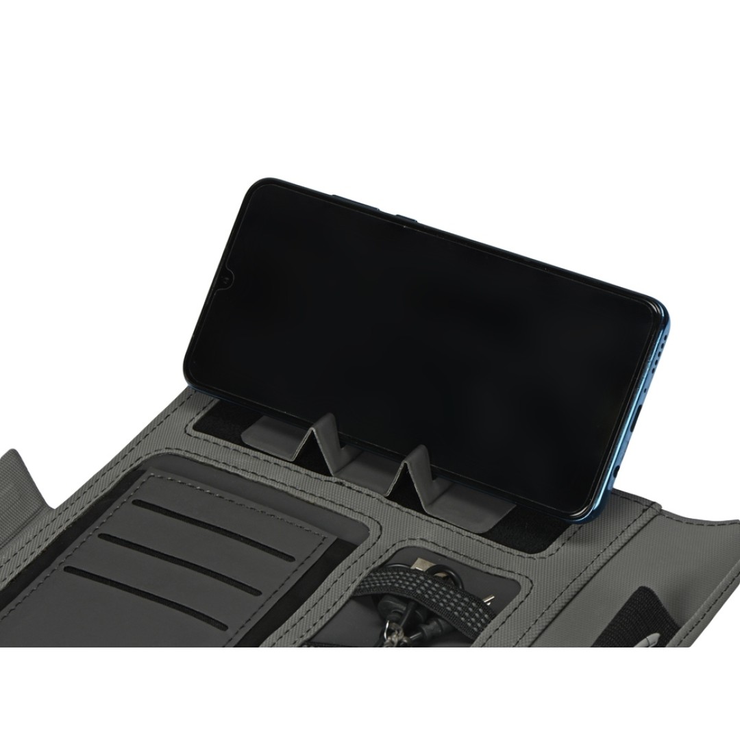 Органайзер с беспроводной зарядкой 5000 mAh "Powernote", темно-серый