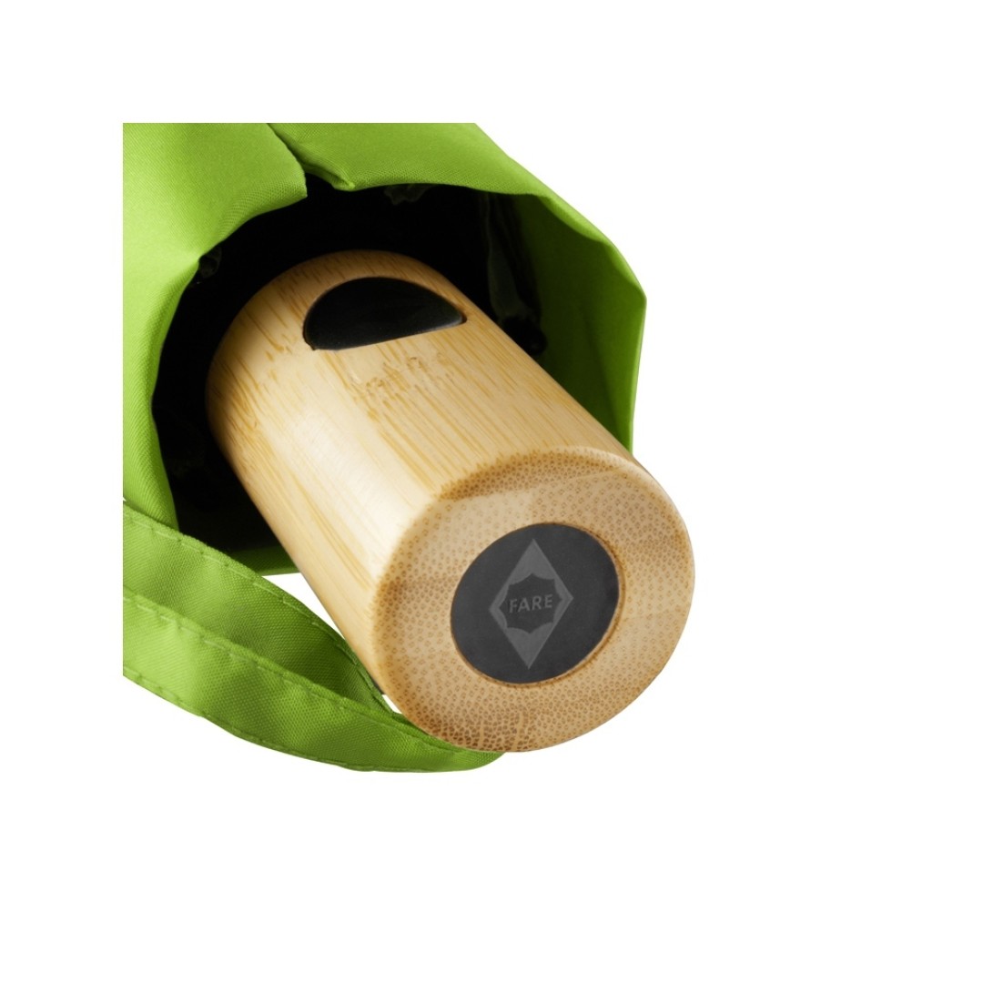 Зонт складной 5429 koBrella из бамбука, полуавтомат, лайм