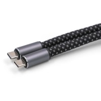 Ремешок-держатель для телефона с зарядным кабелем USB-C - USB-C «Lany Wristband Charge Eco», серый