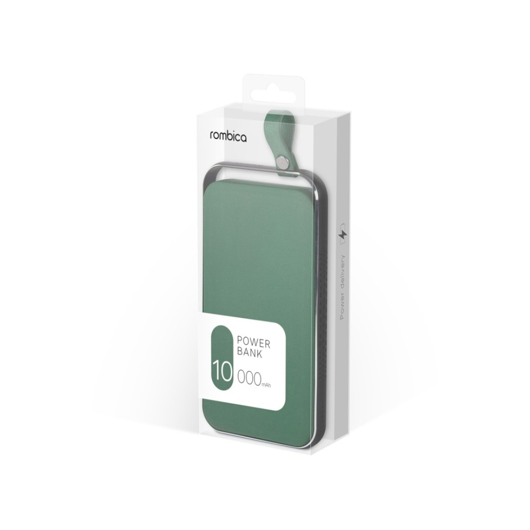 Внешний аккумулятор Rombica NEO Electron Green, 10000 мАч, зеленый (Р)