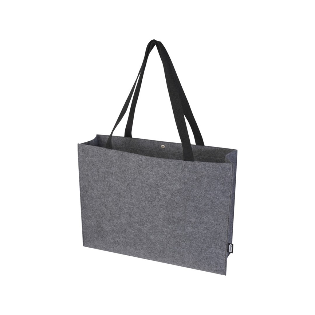 Эко-сумка фетровая «Felta» с широким дном , серый