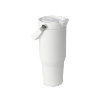 Термостакан Bronx объемом 900 мл из меди и переработанной нержавеющей стали, сертифицированной по стандарту RCS, с вакуумной изоляцией и крышкой с двойной функцией - Белый