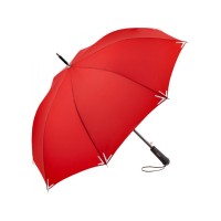 Зонт-трость 7571 Safebrella с фонариком и светоотражающими элементами, полуавтомат, красный