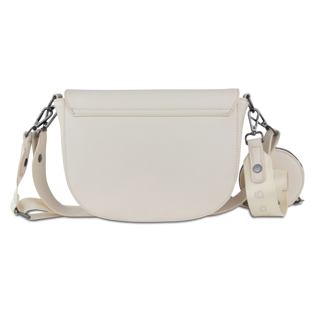 Сумка наплечная женская BUGATTI Almata, с кошельком, бежевая, полиуретан, 27х6х18,5 см