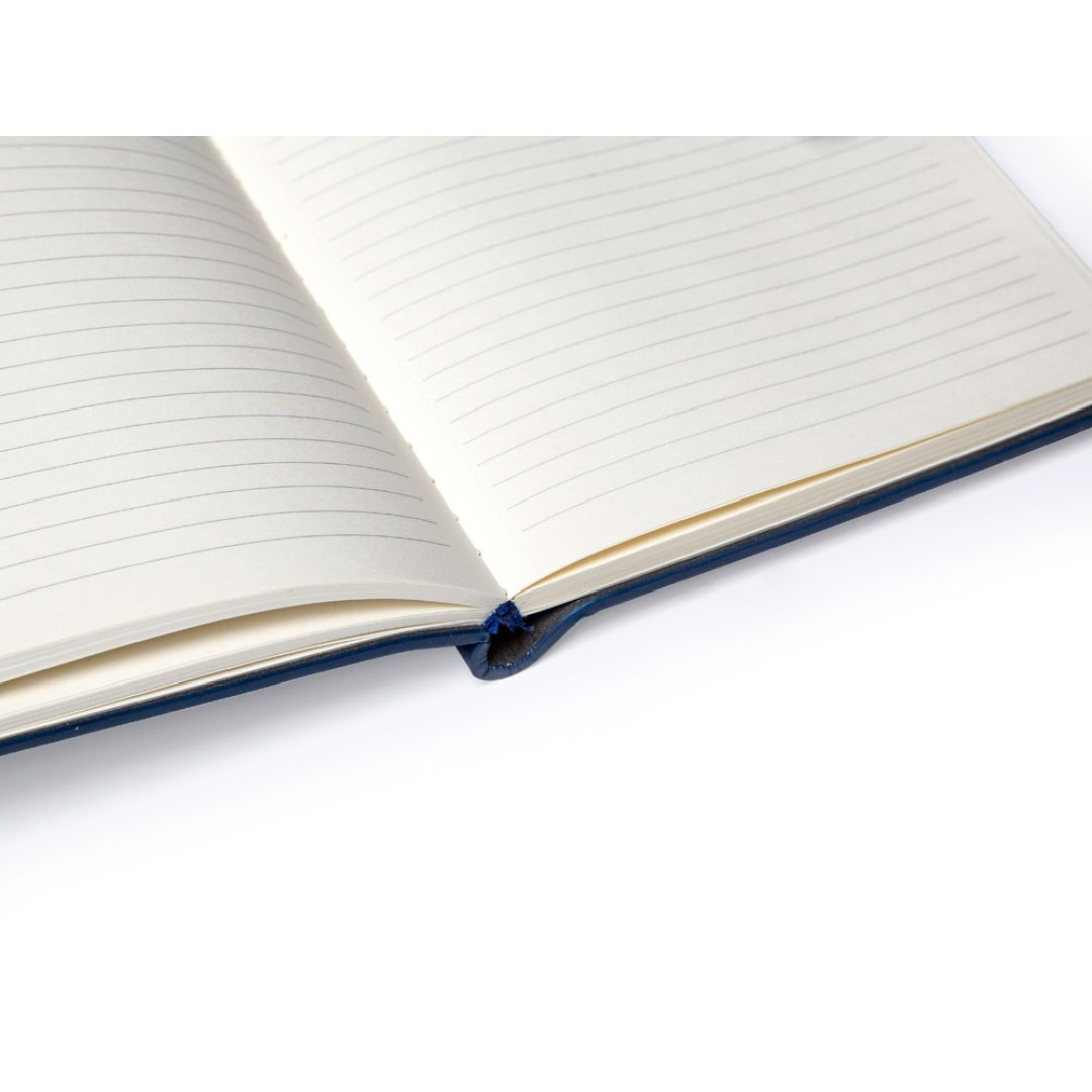 Бизнес блокнот А5 "Monoi" с клапаном, твердая обложка, 128 листов, темно-синий (Р)