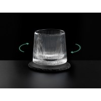 Вращающийся бокал для виски на сланцевом костере "Ventura"