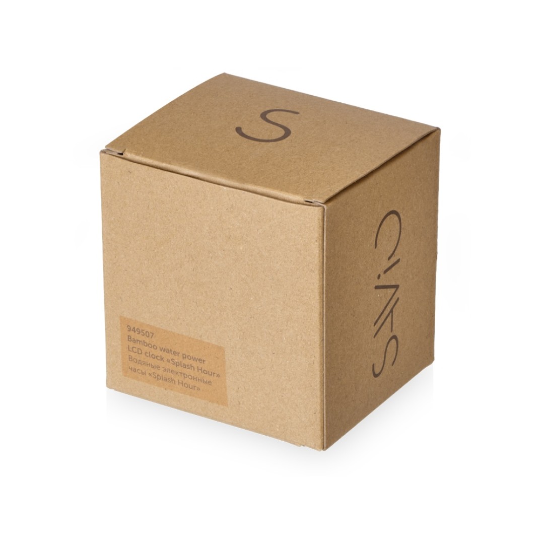 Водяные часы из бамбука "Splash Hour", натуральный