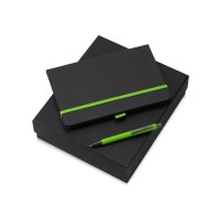 Подарочный набор «Jacque» 2.0. с ручкой и блокнотом, зеленое яблоко