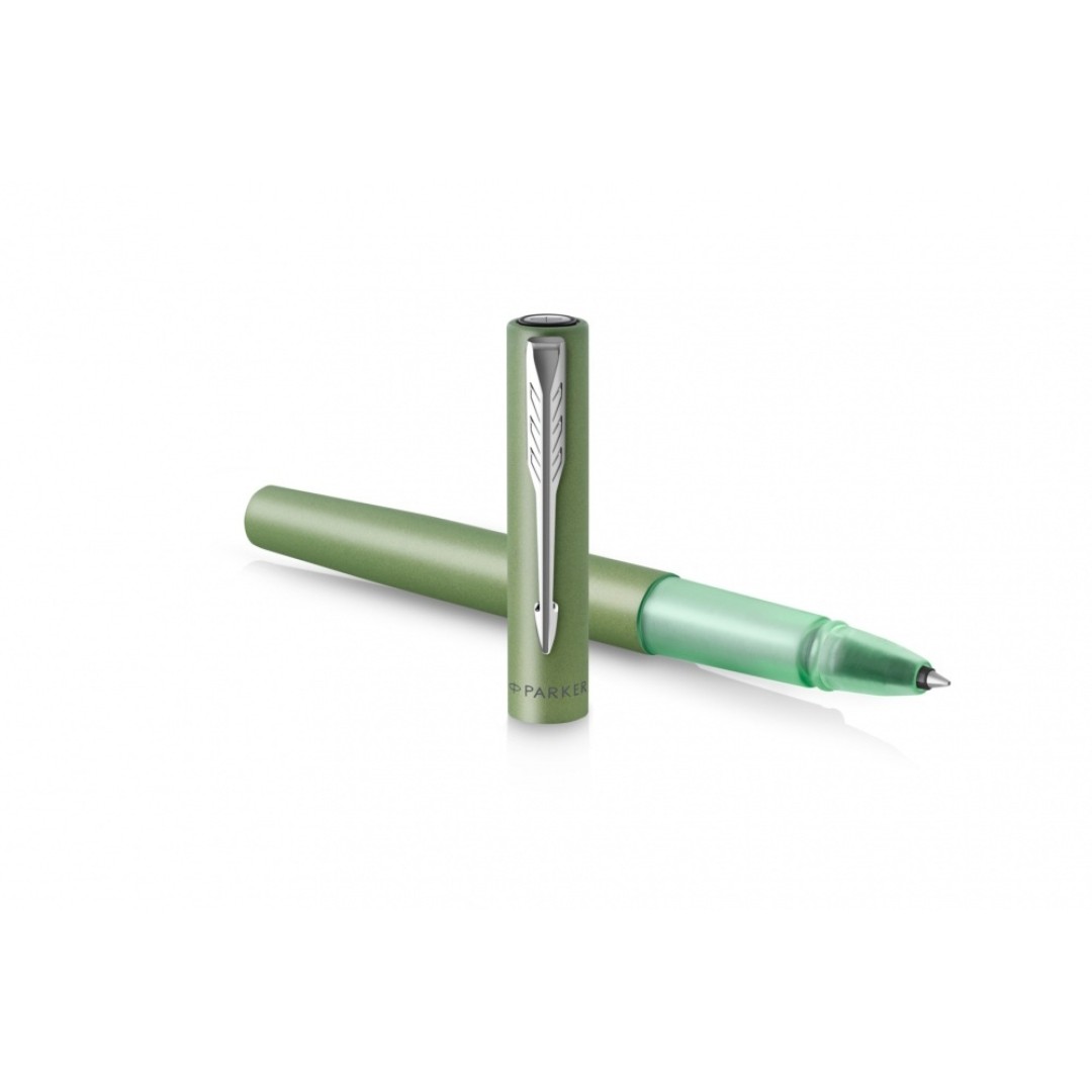 Ручка-роллер Parker Vector XL Green CT, цвет чернил black, стержень: F, в подарочной упаковке.