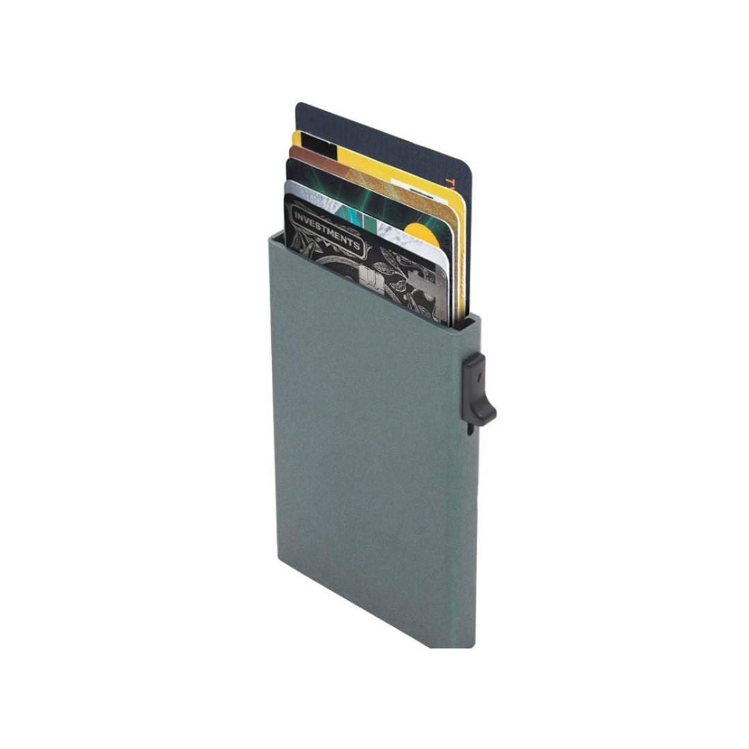 Картхолдер "Florence" с RFID- защитой из алюминия, цвет оружейной стали