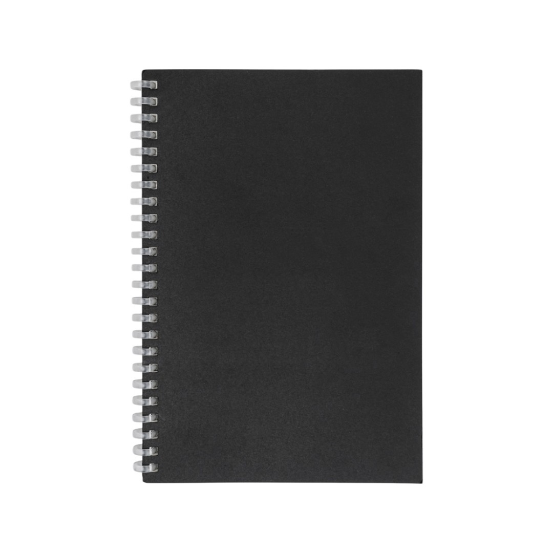 Блокнот на мягкой спирали А5 "Sahara", 60 листов 70 гр/м2, черный