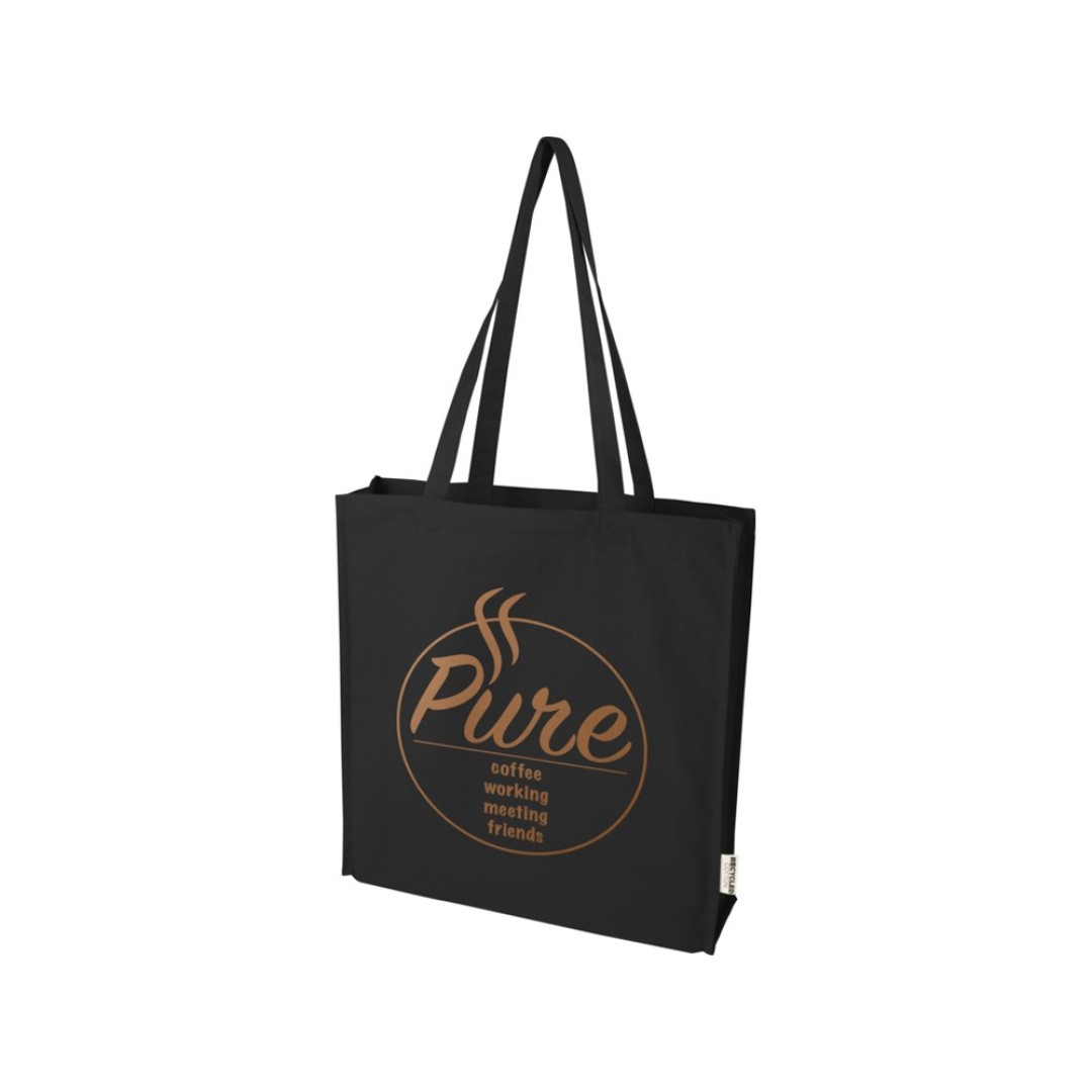 Florida эко-сумка с ластовицей плотностью 270 г/м2 - сплошной черный