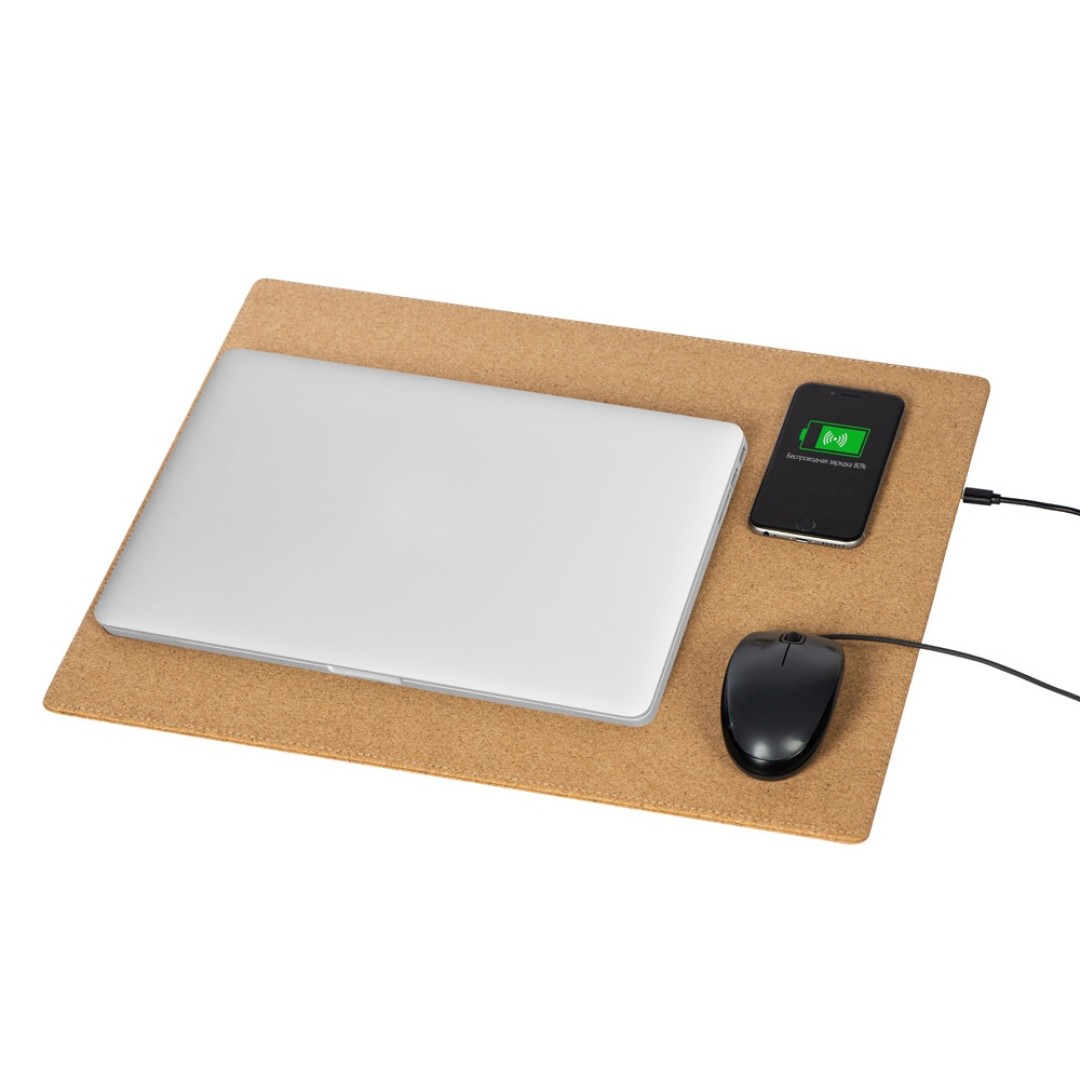 Пробковый коврик для мыши с беспроводной зарядкой «Querсus»