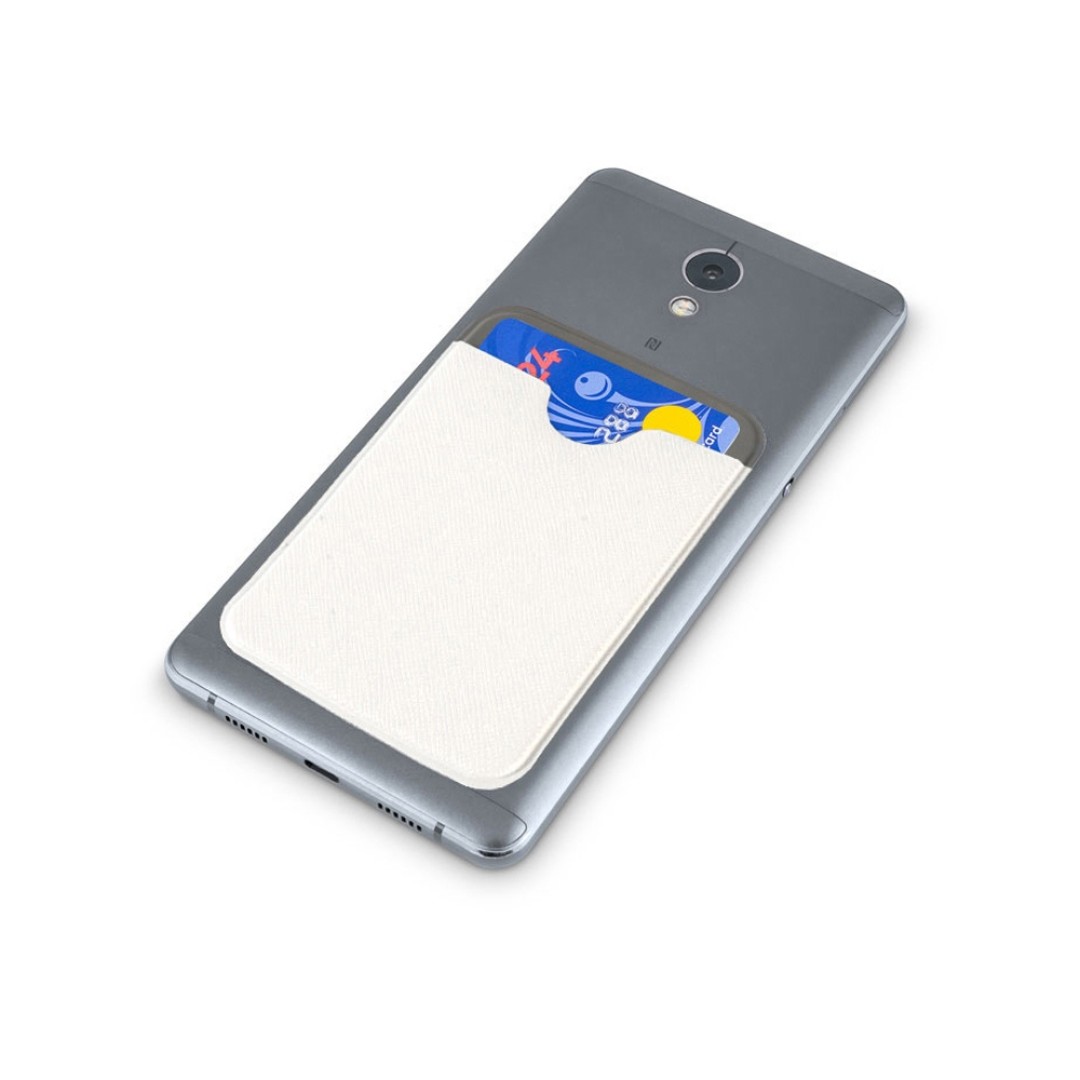 Чехол-картхолдер Favor на клеевой основе на телефон для пластиковых карт и и карт доступа, белый