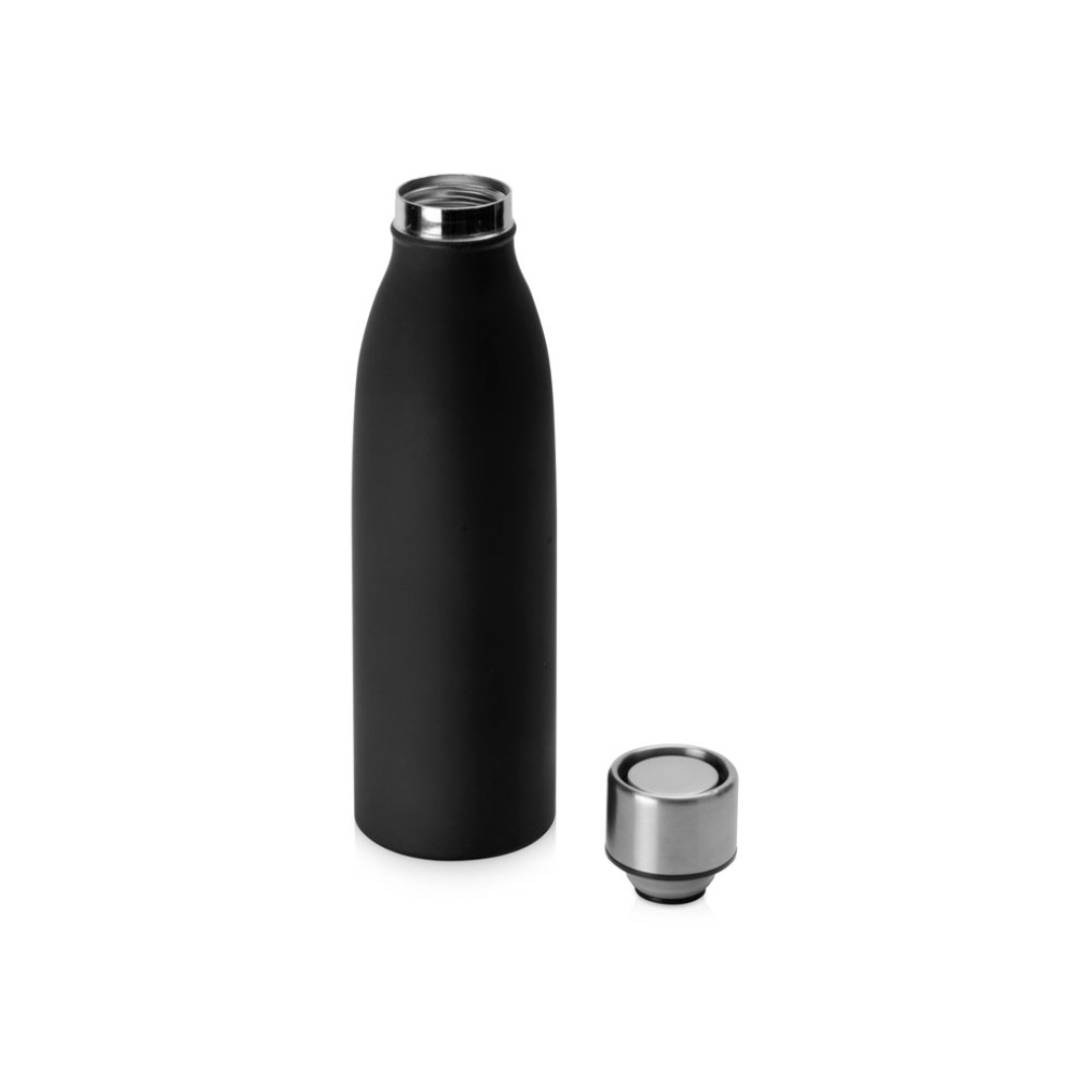 Вакуумная герметичная термобутылка «Fuse» с 360 крышкой, черный, 500 мл