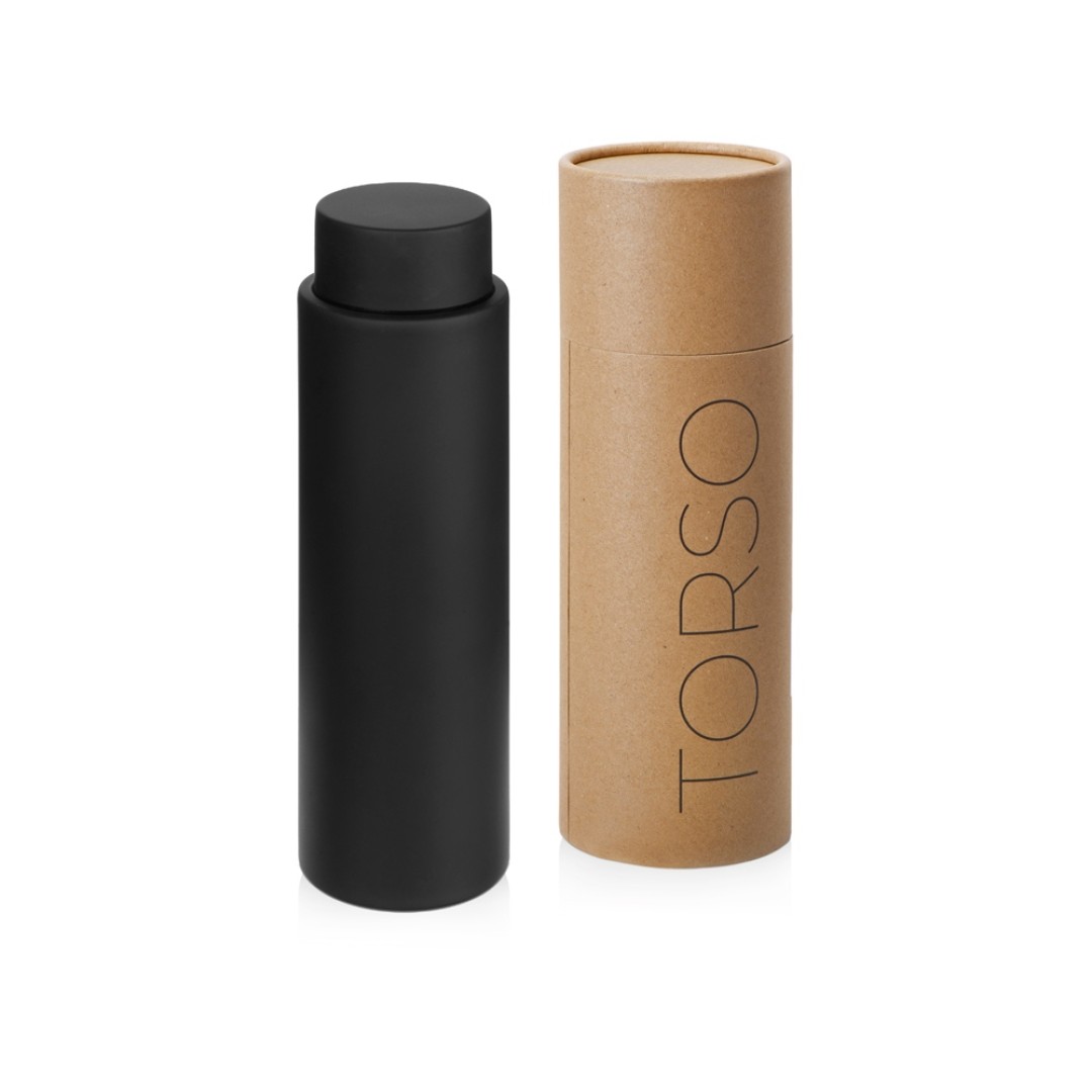 Вакуумный термос с двойными стенками и медным слоем "Torso", 480 мл, черный