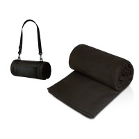 Плед «Нежность» с плечевым ремнем, черный