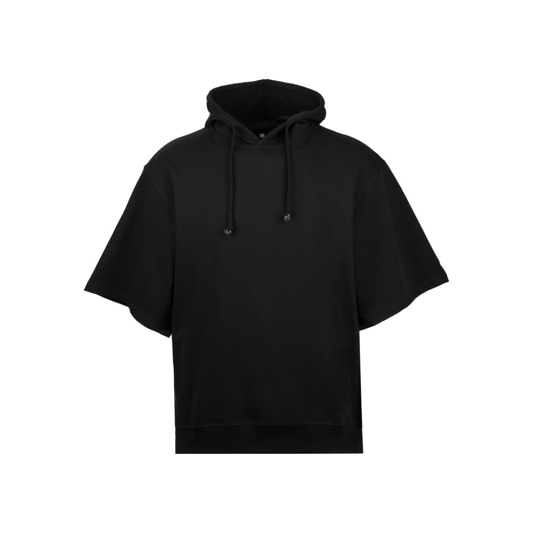 Худи оверсайз с коротким рукавом «Warsaw» унисекс, черный