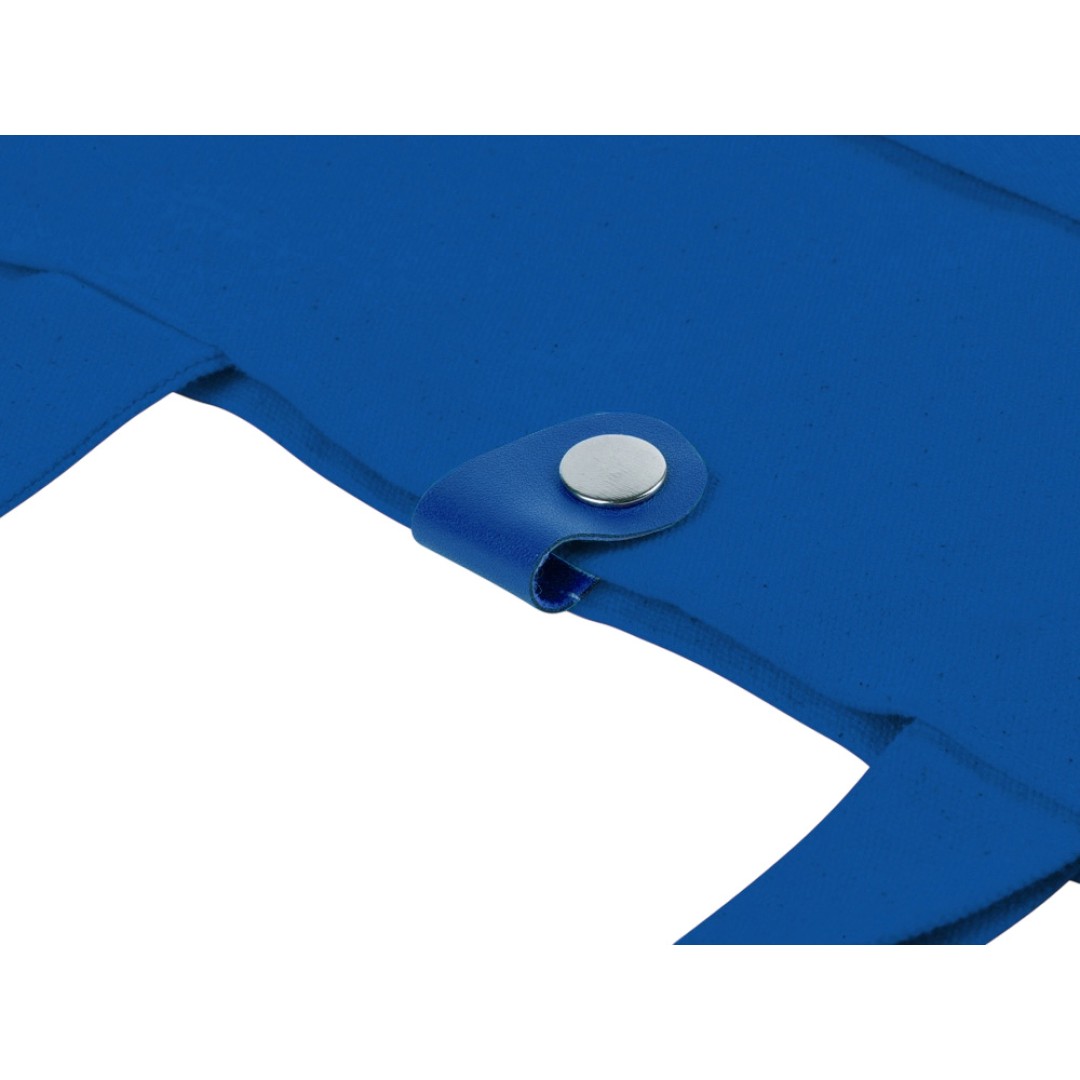 Сумка Clip из хлопка 340 г/м2 с застежкой из экокожи, синий