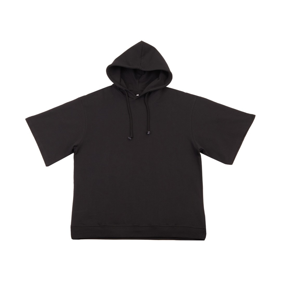 Худи оверсайз с коротким рукавом «Warsaw» унисекс, черный