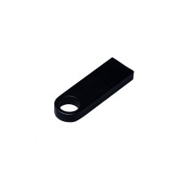 USB 2.0-флешка на 512 Мбайт с мини чипом и круглым отверстием, черный
