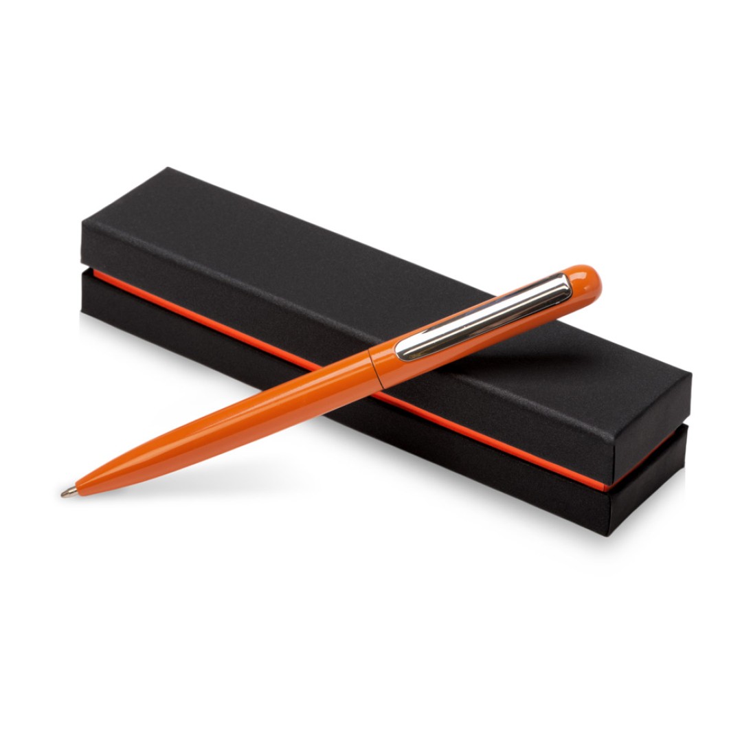 Ручка в футляре "Blooming Skate", оранжевый