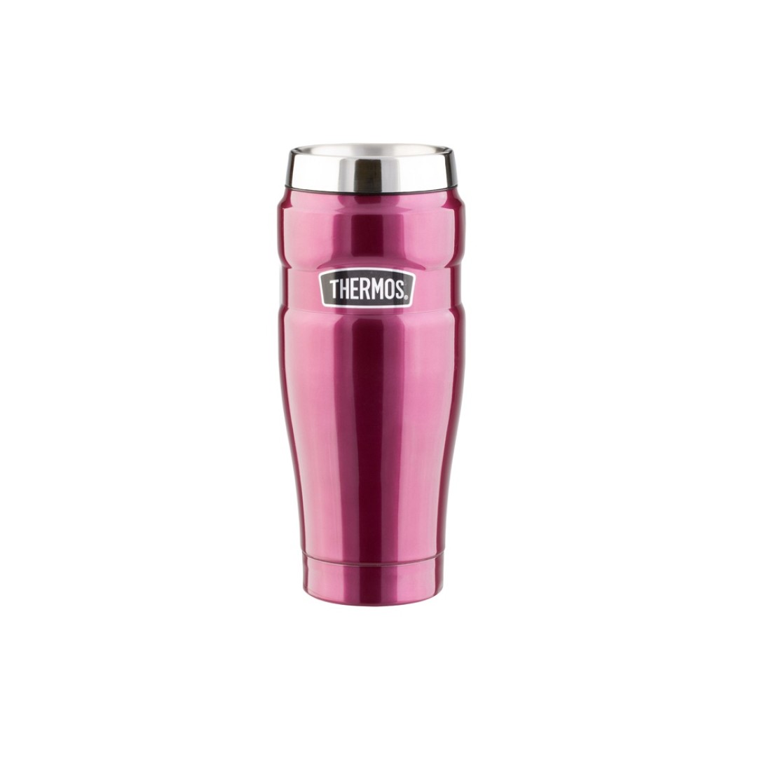 Кружка-термос со стальной колбой SK1005 Matte Raspberry leak proof Vacuum Travel Tumbler, 470ml., красный