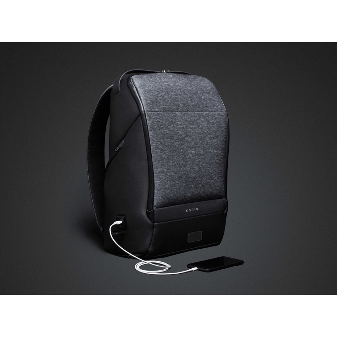 Антикражный рюкзак FlexPackPro для ноутбука 15.6", серый/черный