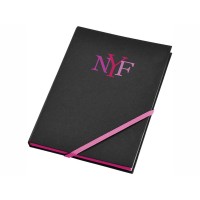Блокнот А5 "Travers", черный/розовый