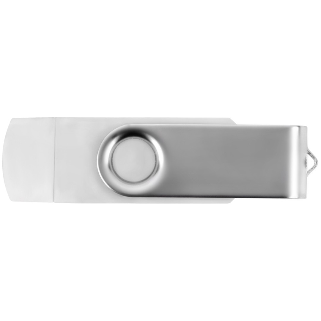USB/micro USB-флешка 2.0 на 16 Гб «Квебек OTG», белый