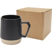 Dolce керамическая кружка объемом 300 мл с матовой отделкой, сплошной черный