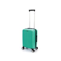 Чемодан TORBER В Отпуск, ярко-бирюзовый, полипропилен, 55 х 36 х 21,5 см, 37 л