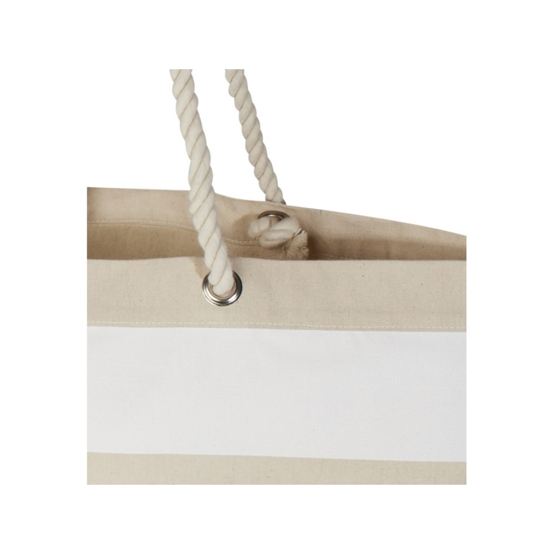 Florida пляжная эко-сумка из переработанного материала, сертифицированного по стандарту GRS, плотностью 270 г/м2 18L - Натуральный / Белый