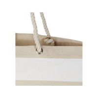 Florida пляжная эко-сумка из переработанного материала, сертифицированного по стандарту GRS, плотностью 270 г/м2 18L - Натуральный / Белый