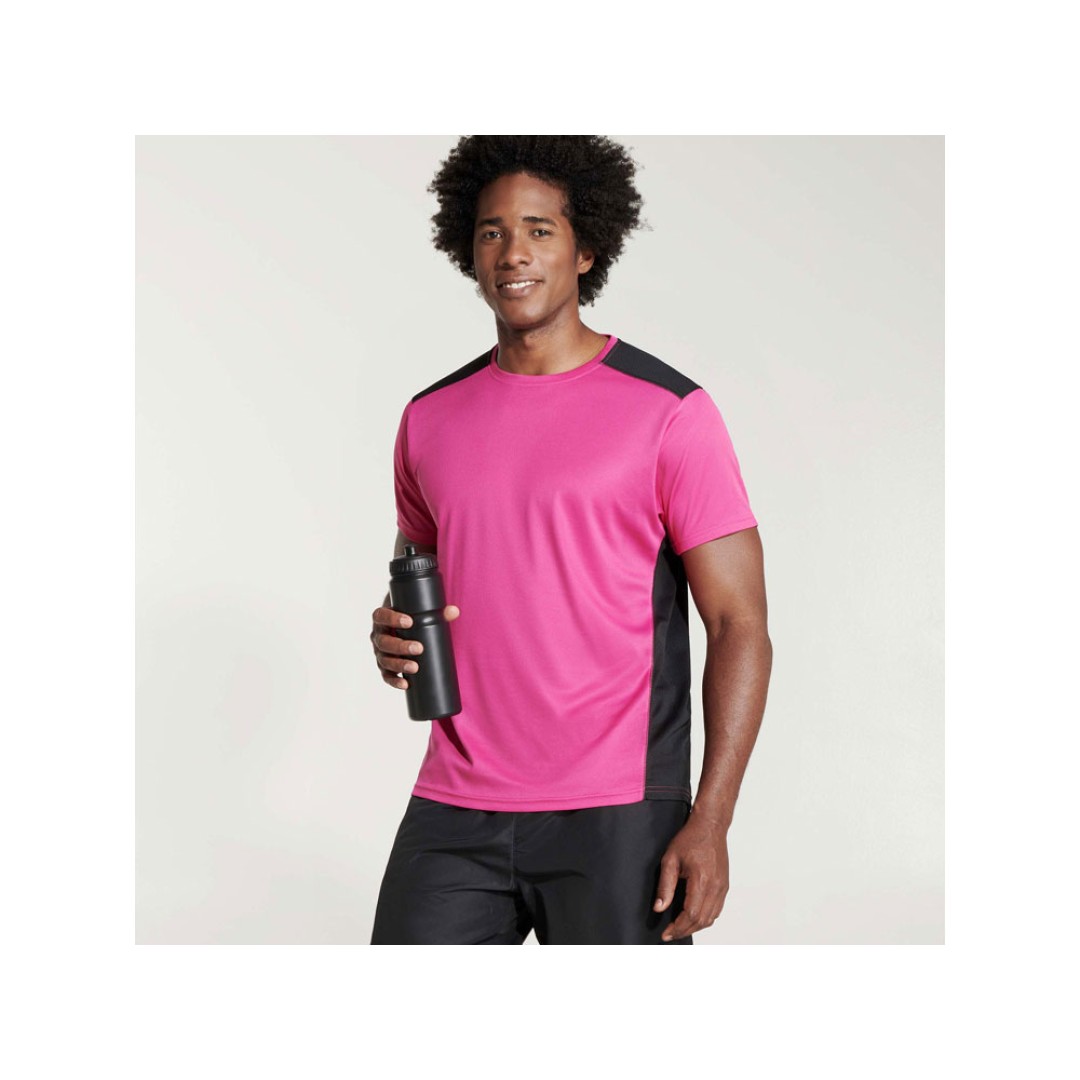 Спортивная футболка "Detroit" мужская, яркая фуксия/черный