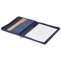 Портфолио А4 из RPET на молнии "Harvey", 40 л FSC бумаги, синий