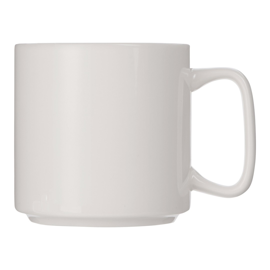 Кружка "Kos", 370 мл, белый, с квадратной ручкой