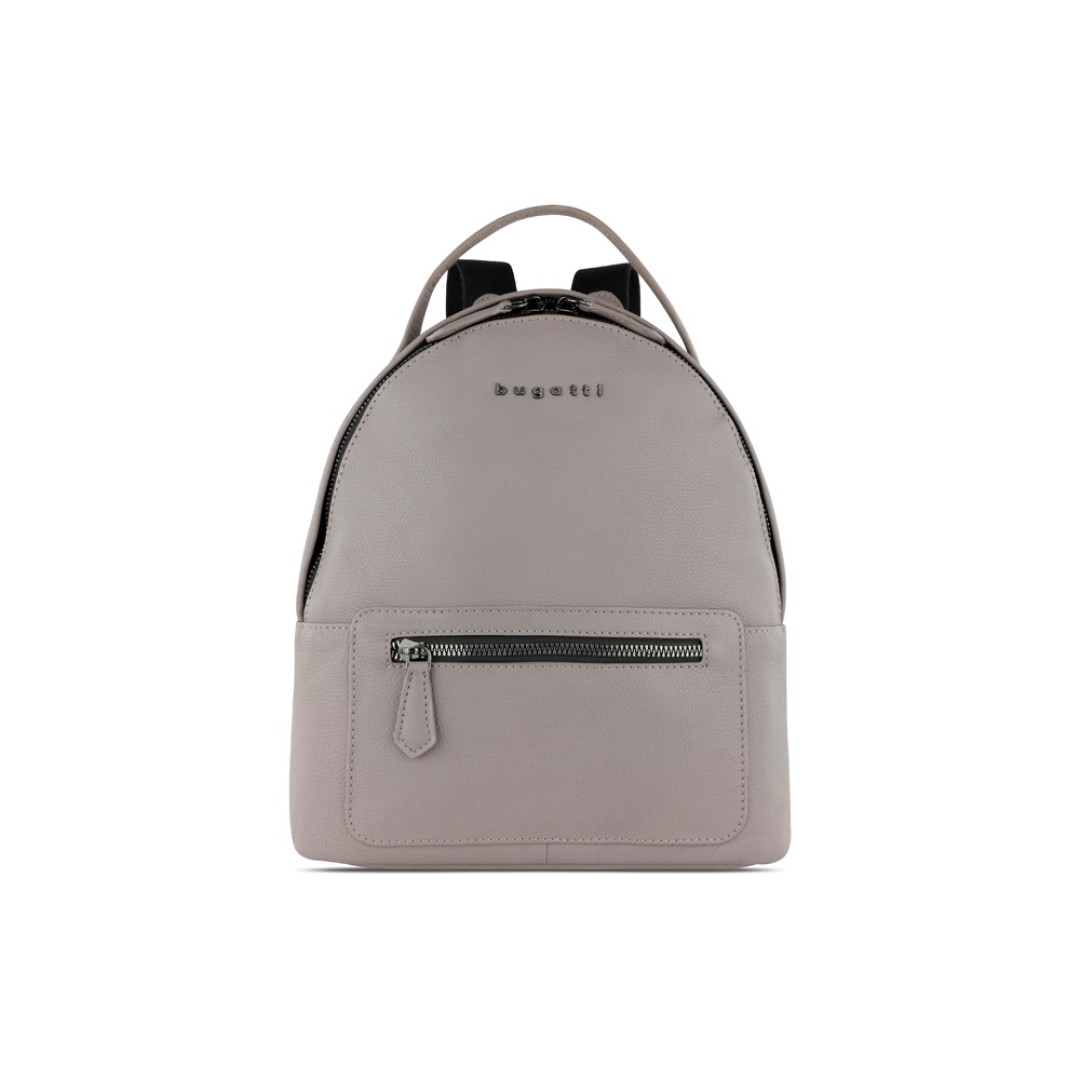 Рюкзак женский BUGATTI Bella, бежевый, воловья кожа/полиэстер, 24,5х12х27 см