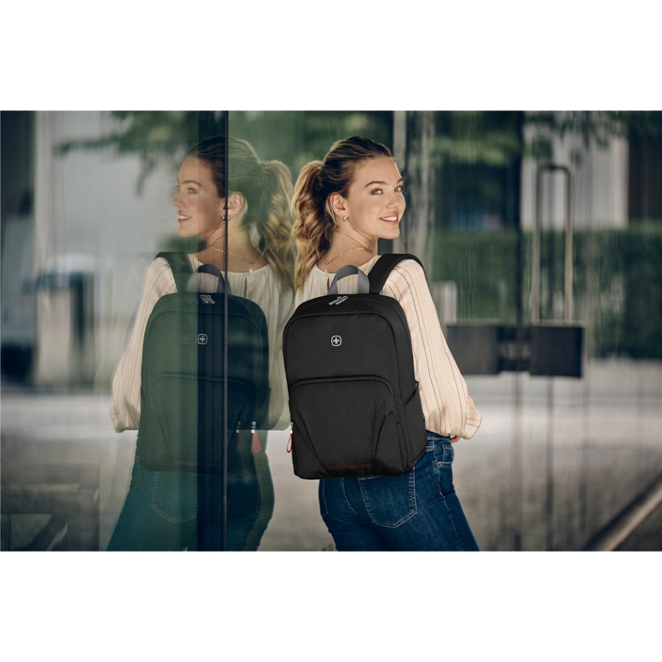Рюкзак WENGER Motion 15.6", черный, нейлон, 31x17x42 см, 20 л