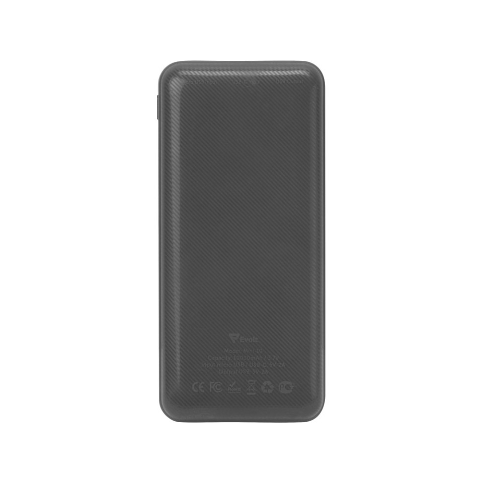 Внешний аккумулятор Evolt "Mini-10", 10000 mAh, серый