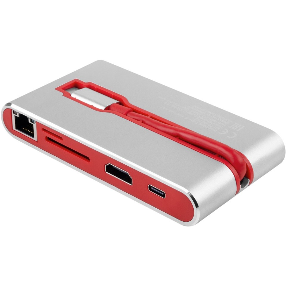 Хаб USB Rombica Type-C Hermes Red (Р)