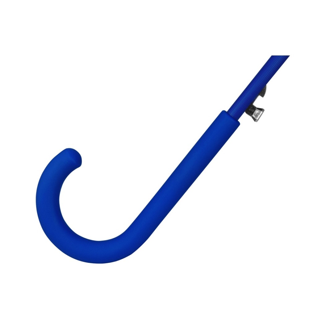 Зонт-трость "Silver Color" полуавтомат, синий/серебристый