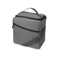 Изотермическая сумка-холодильник "Classic" c контрастной молнией, серый/черный