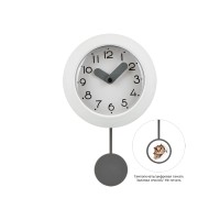 Настенные часы с маятником "Pendulum", белый