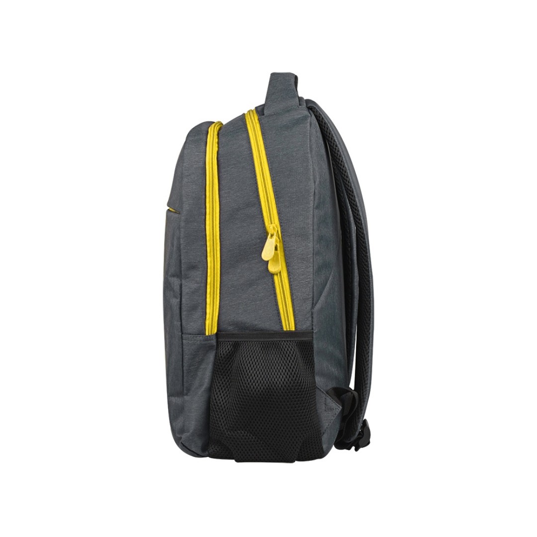Рюкзак «Metropolitan», серый с желтой молнией