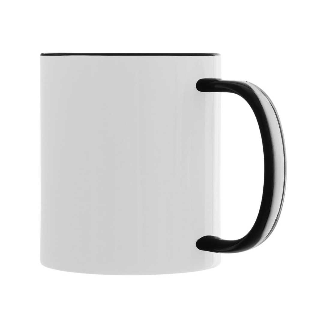 Керамическая кружка со стеклянной ручкой для сублимации "Charm", черный